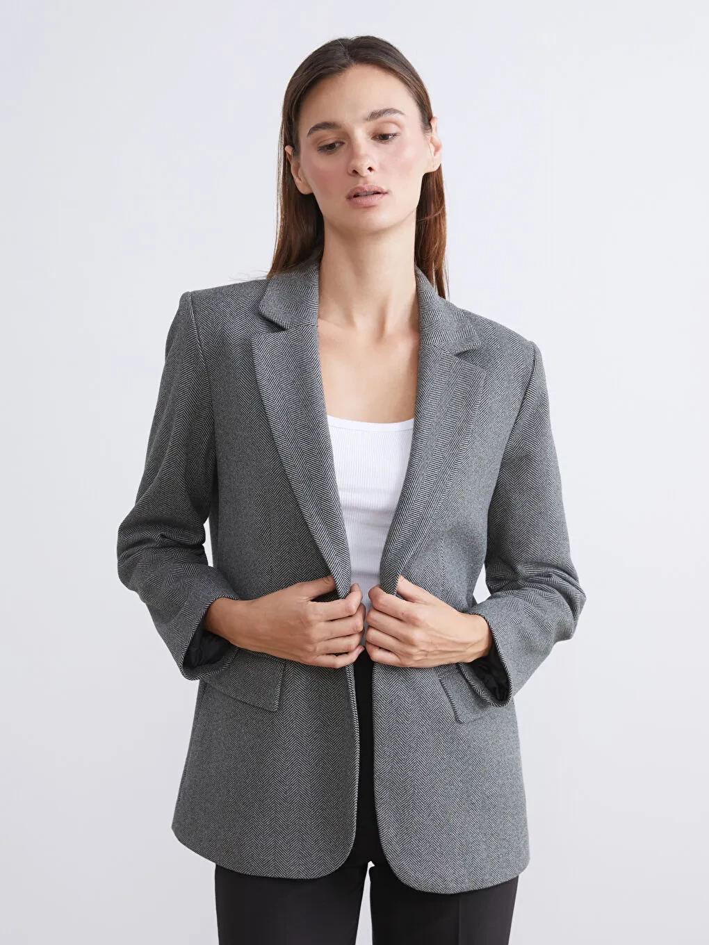LCW Vision Woman Grey Blazer Jacket